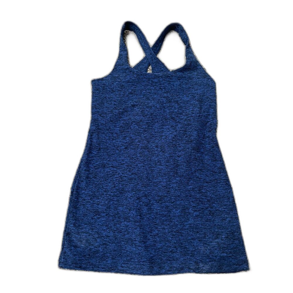 Beyond Yoga heathered blue athletic Carefree Cut-Out tank top L